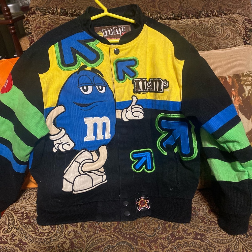 Child's M&M'S Blue and Yellow Jean Jacket Playful Candy Design